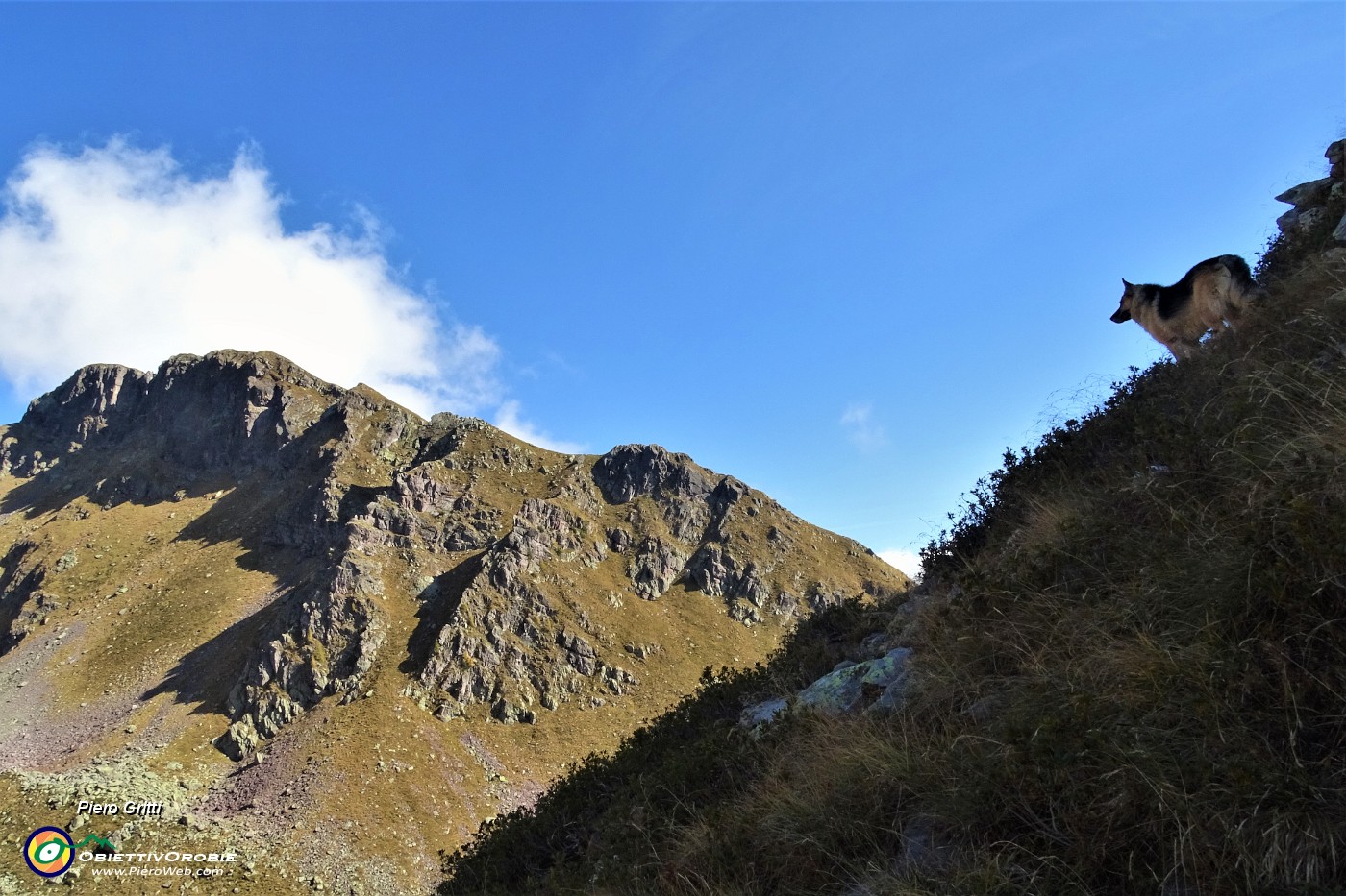 72 Salendo verso la cima del Tre Pizzi sett..JPG